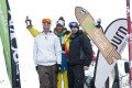 A freeski nyertesek: Szepessy D�vid, Balogh Csaba �s Boldizs�r P�ter