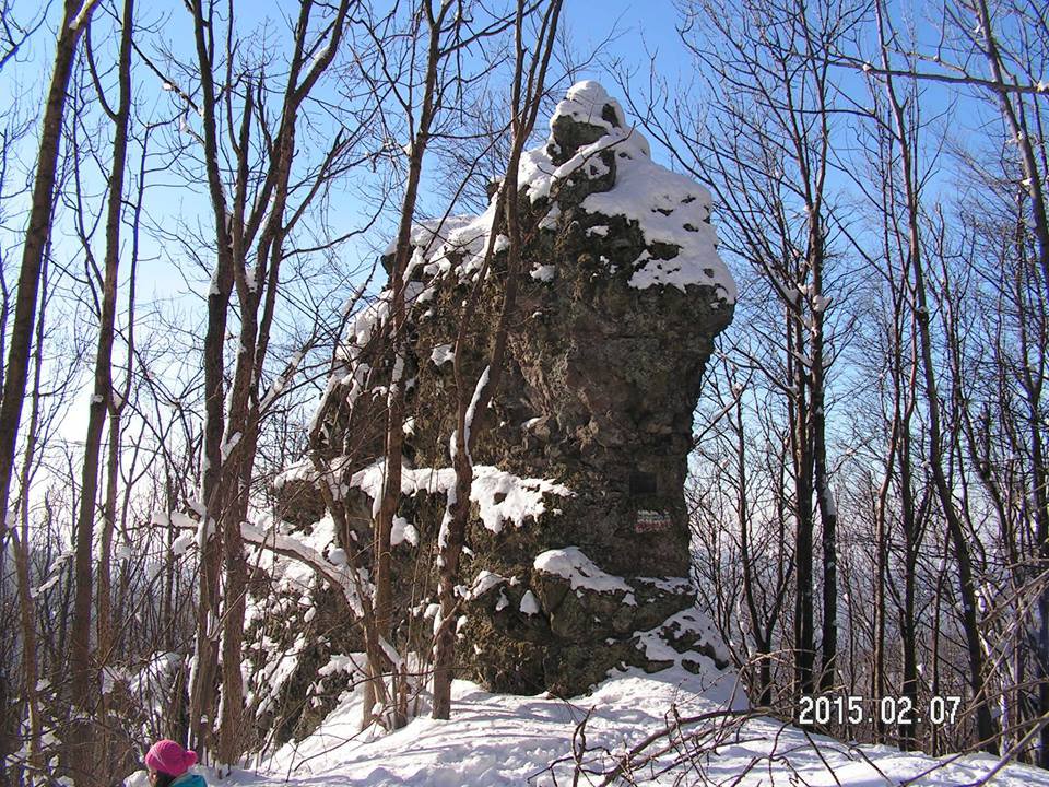 Úton a kék sávon a Csóványos felé Úton a kék sávon a Csóványos felé
