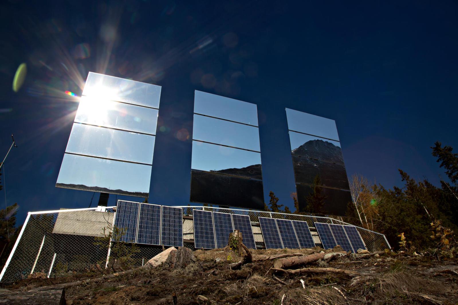 Tükrök a hegyen, összesen 51 négyzetméteren (Kép: Visit Rjukan) Tükrök a hegyen, összesen 51 négyzetméteren (Kép: Visit Rjukan)