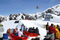 Snowboard park a Kaunertal gleccseren