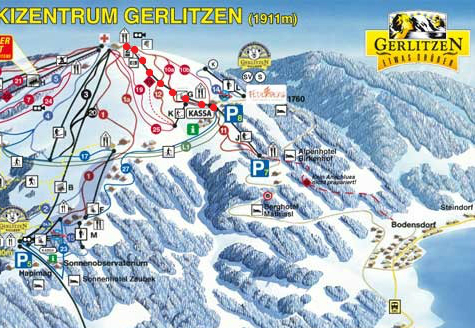 Az új felvonó a pályatérképen Az új felvonó a pályatérképen