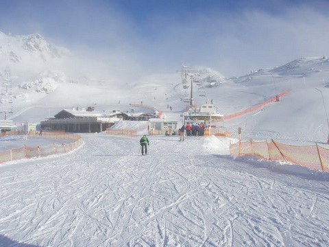 Obertauern tegnap kora reggel: egy kevés hó itt is esett