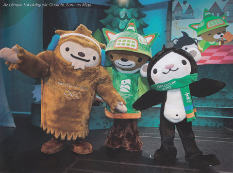 Az olimpia kabalafigur�i: Quatchi, Sumi �s Miga