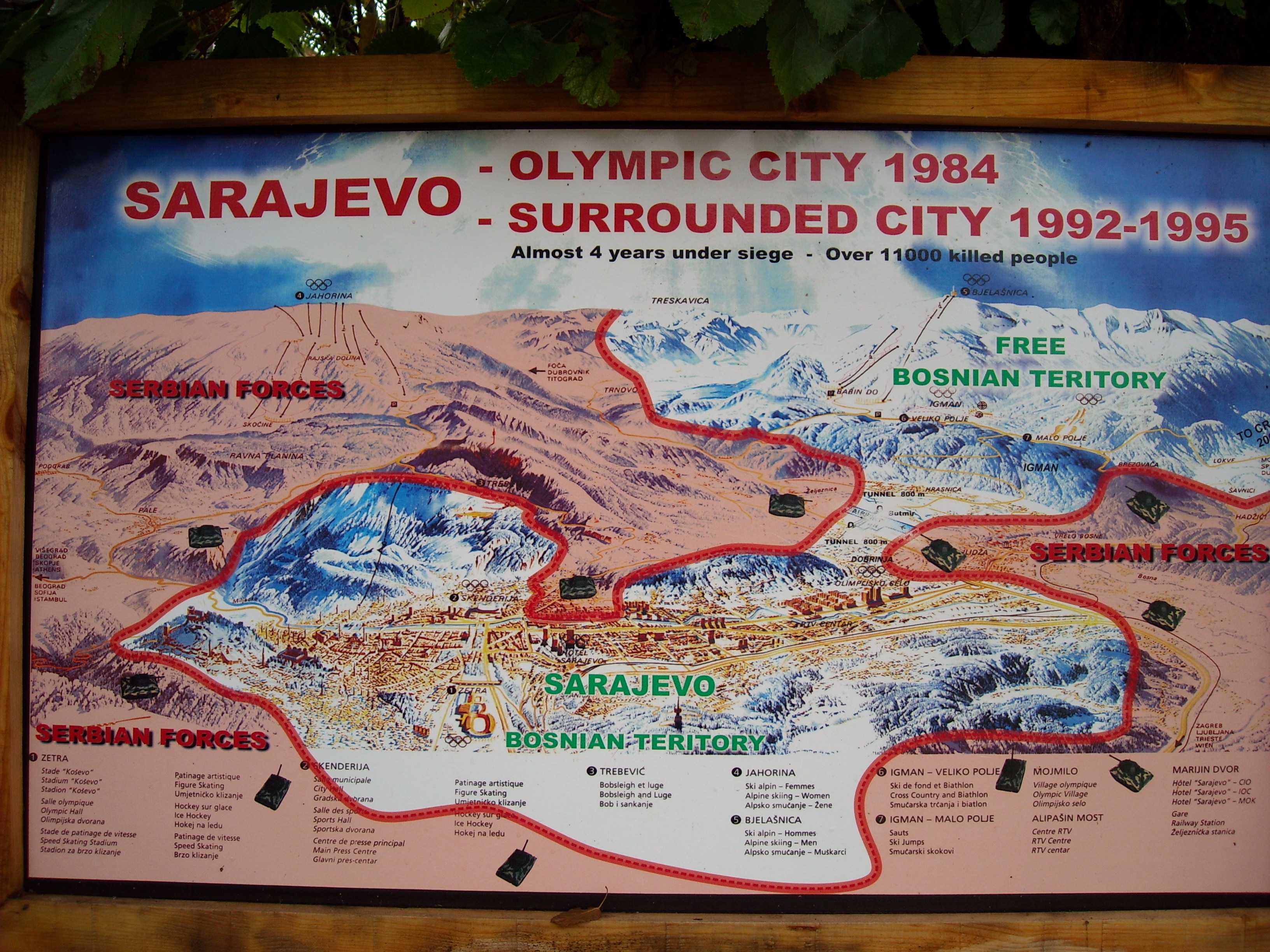Szarajev� h�bor�s t�rk�pe