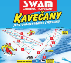 Kavecany sítérkép Kavecany sítérkép