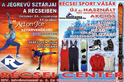 J�grev� �s t�li sportfelszerel�s v�s�r a R�csei Centerben