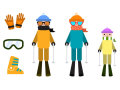 Ski clipart II.