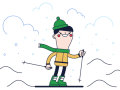 Ski clipart III.