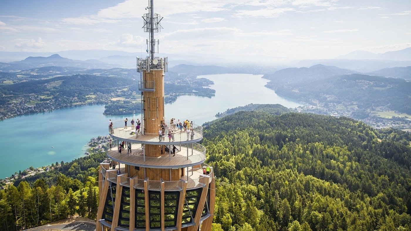 Pyramidenkogel, kilátó Karintiában a Wörthi-tó partján | Fotó: Kärnten Werbung