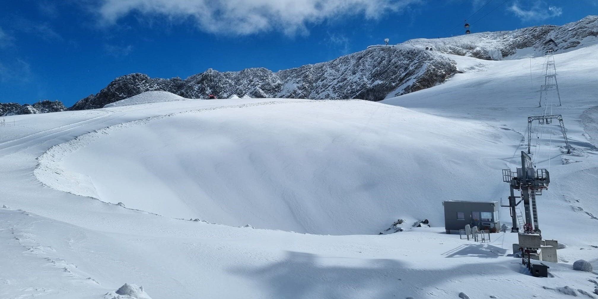 Sölden a hétvégi havazás után (Kép: Skiweltcup Sölden)